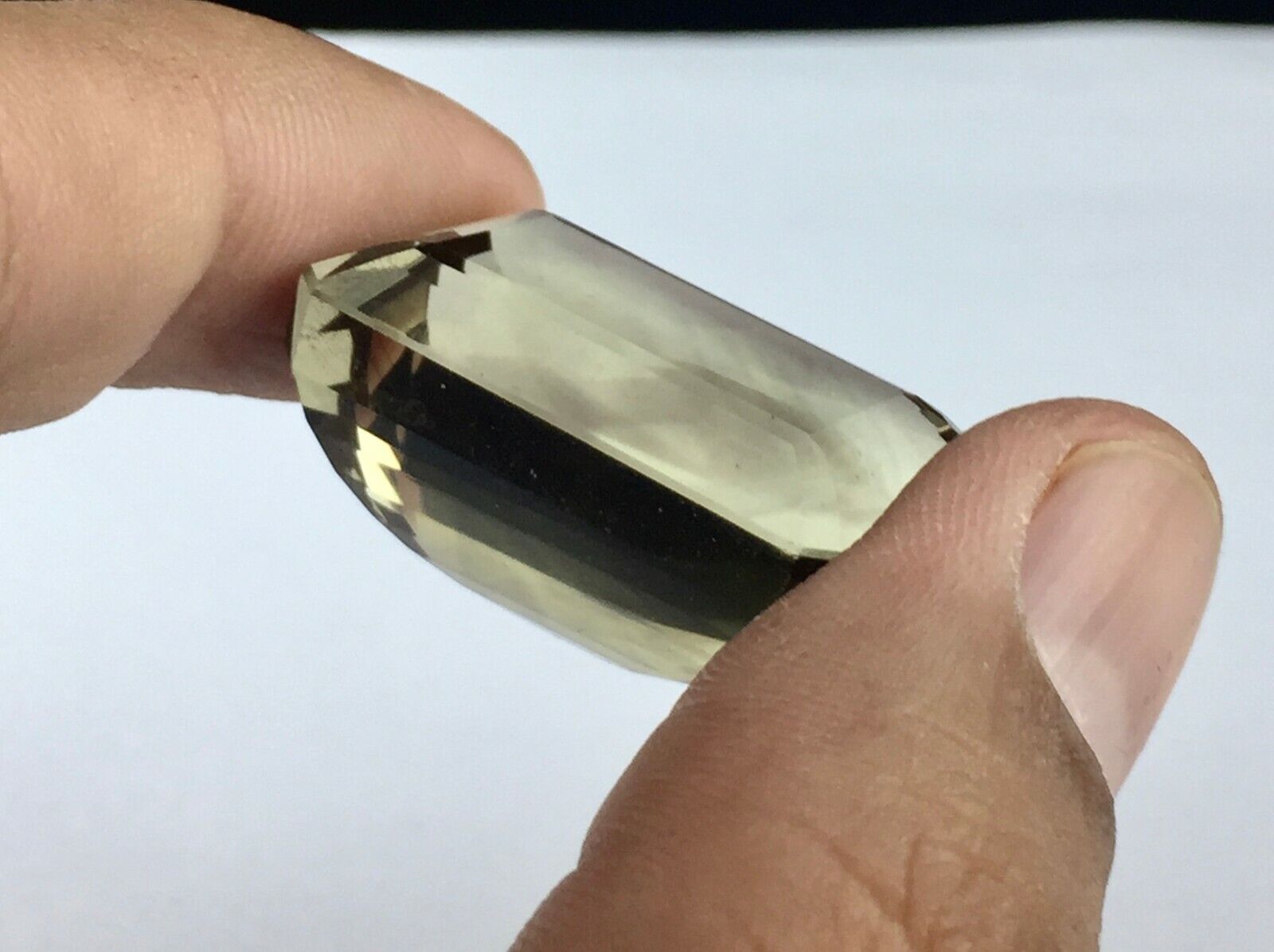 Natural Lemon Smoky Quartz Octagon Cut 30 x 19 mm 81.18 Cts Big Gemstone Pendant