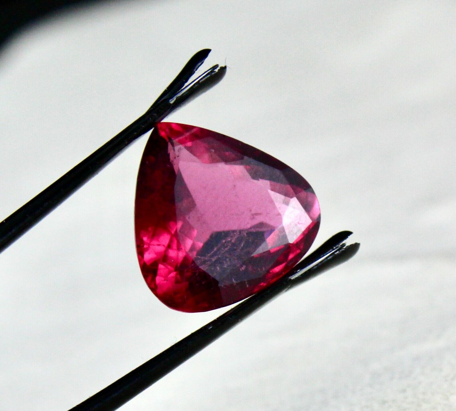 FINE NATURAL PINK TOURMALINE RUBELLITE HEART 11.14 CARATS GEMSTONE RING PENDANT