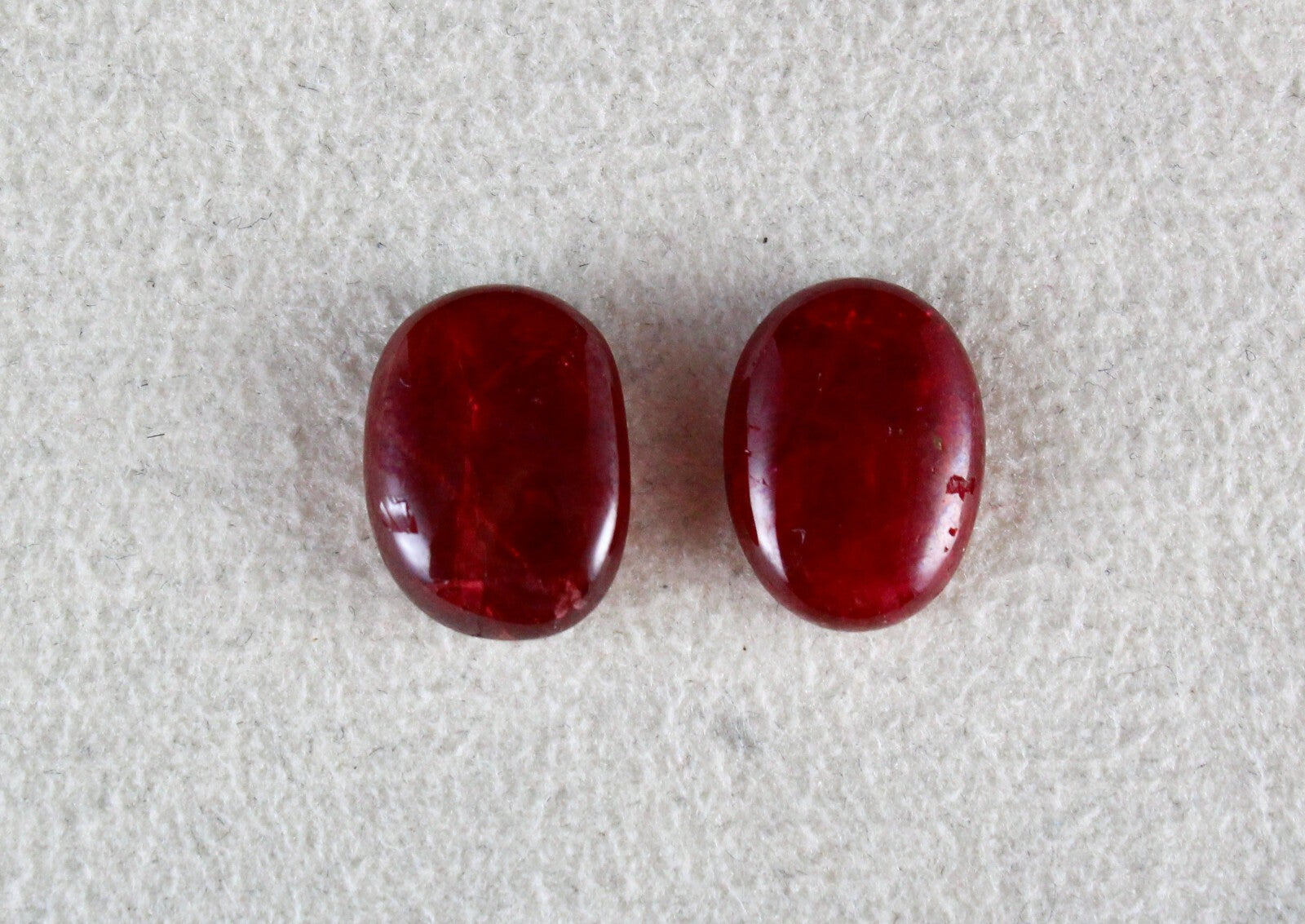 Certified Natural Red Spinel 13x10mm Oval Pair 11.41ct Gemstone Earring, Wedding