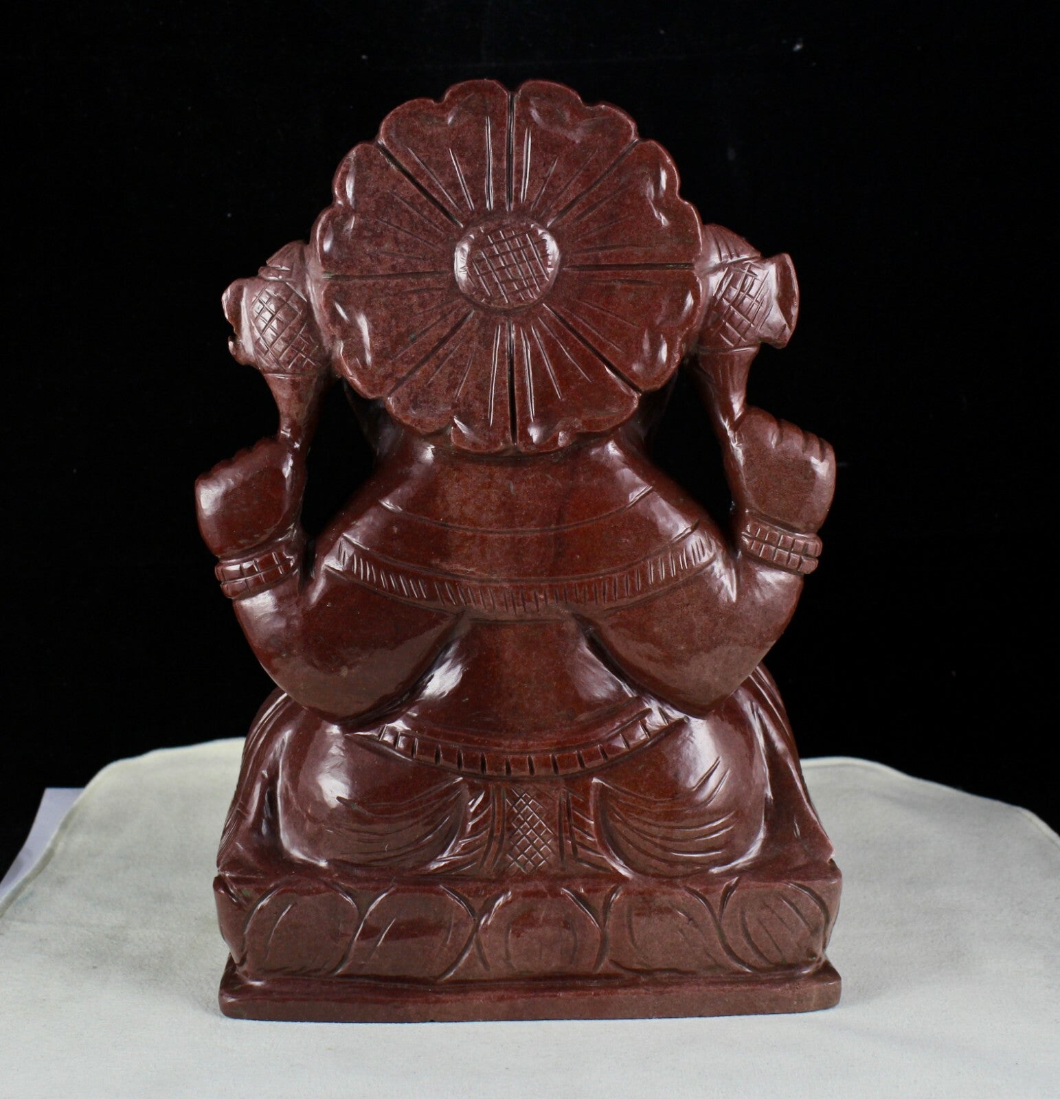 Natural Chocolate Jade Ganesha Statue 17600ct 8" Gemstone Home Decor