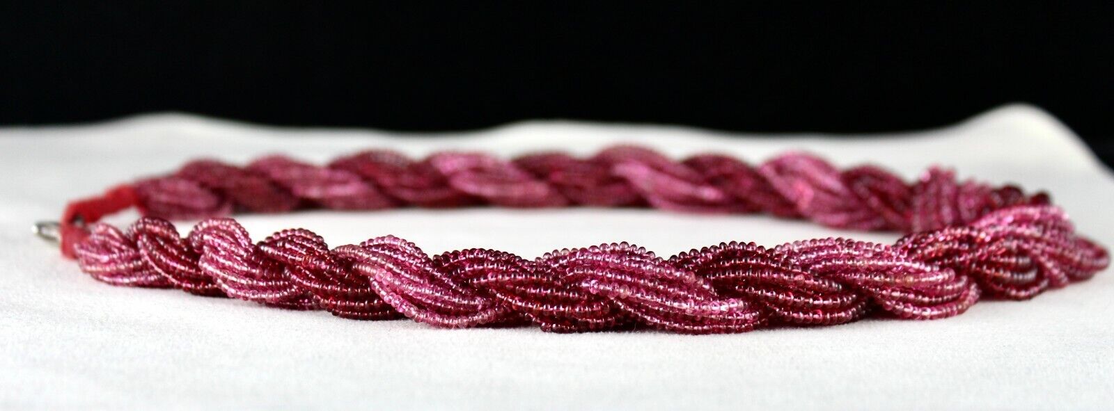 GTL CERTIFIED NATURAL RED PINK SPINEL BEADS ROUND 20 L 640 CTS GEMSTONE NECKLACE