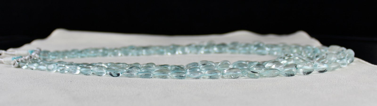 Certified Natural Blue Topaz 956 Ct Gemstone Beaded Fine Necklace For Women