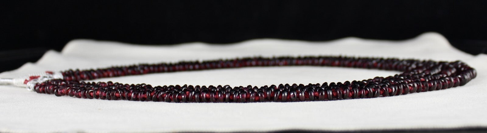 Natural Garnet Beads Necklace 575ct Semi Precious Gemstone 4-line Design