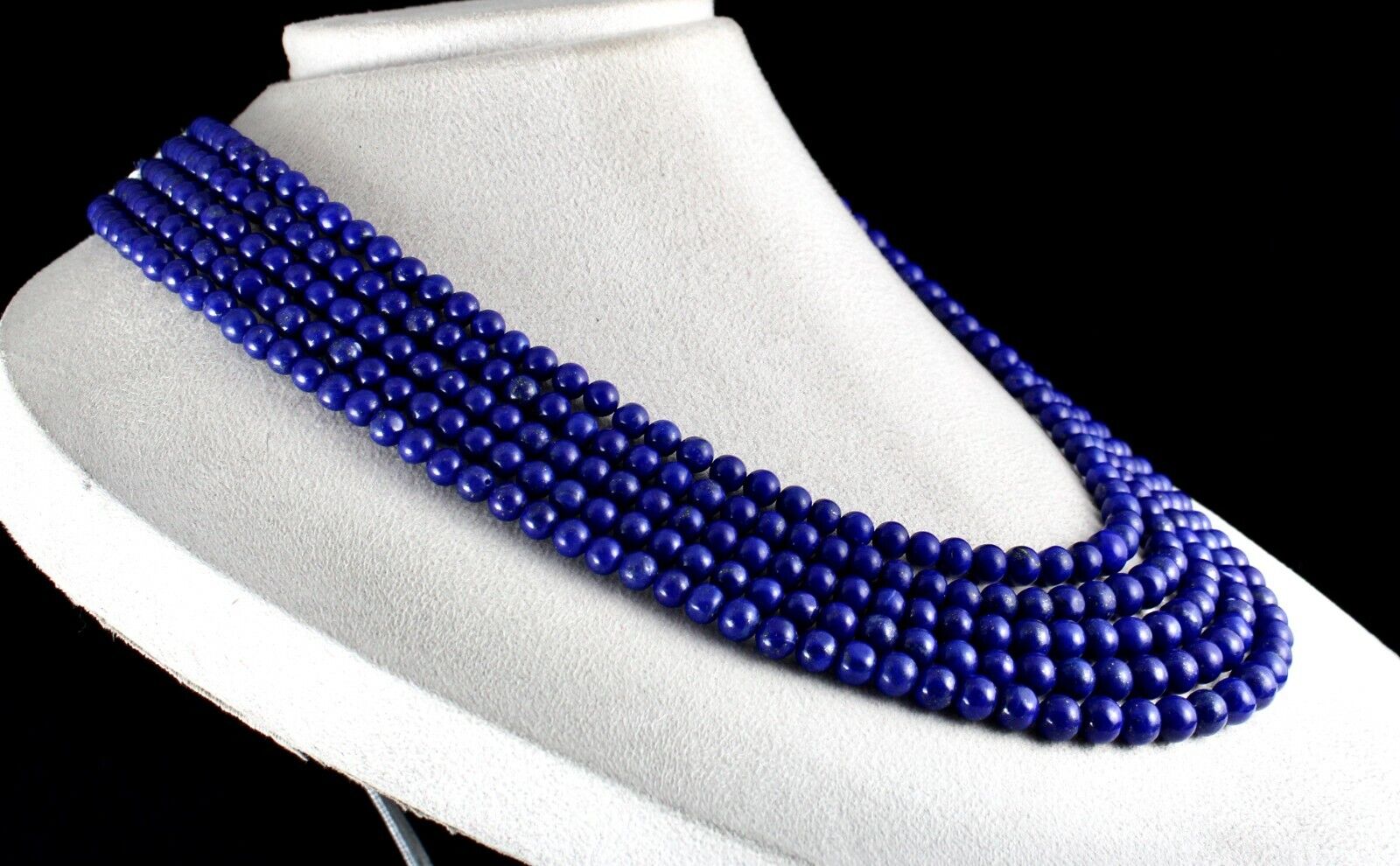 Natural Blue Lapis Lazuli Beads Round 9mm 5 L 851 Ct Certified Gemstone Necklace