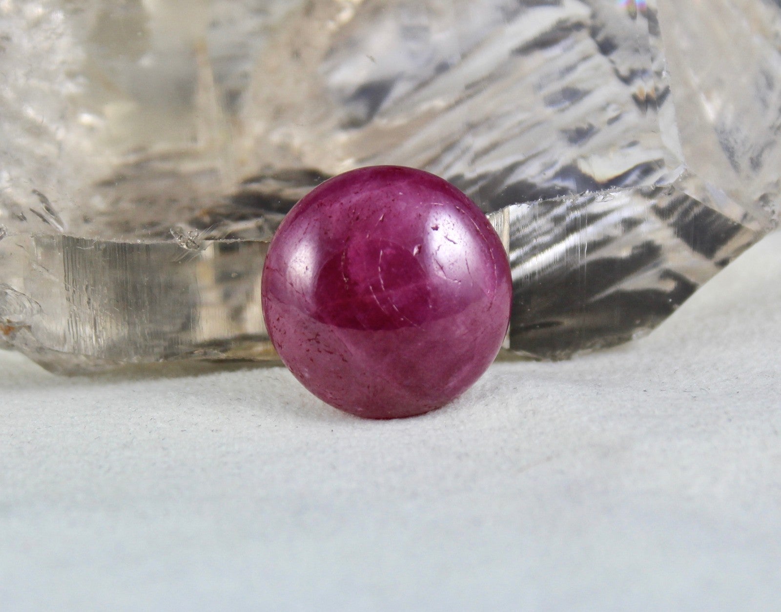 Certified Natural Ruby Round Cabochon 54 Ct Gemstone For Pendant Ring Design