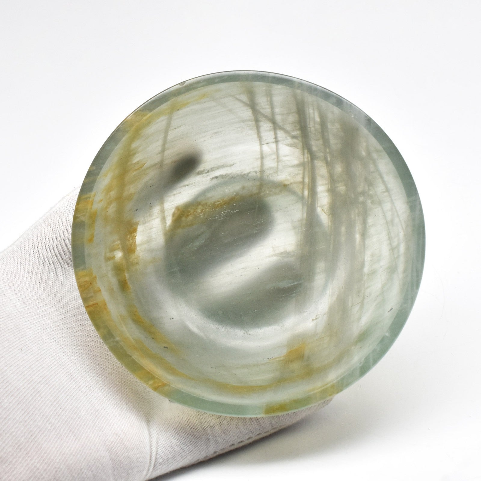 Certified Natural Aventurine Quartz Bowl 1315 Ct Carved Round Crystal Home Decor