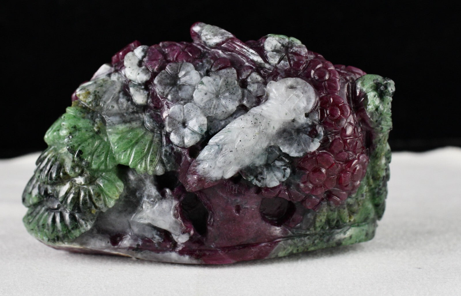 Certified Natural Ruby Zoisite 2309 Ct Lord Radha Krishna Stone Statue Decor