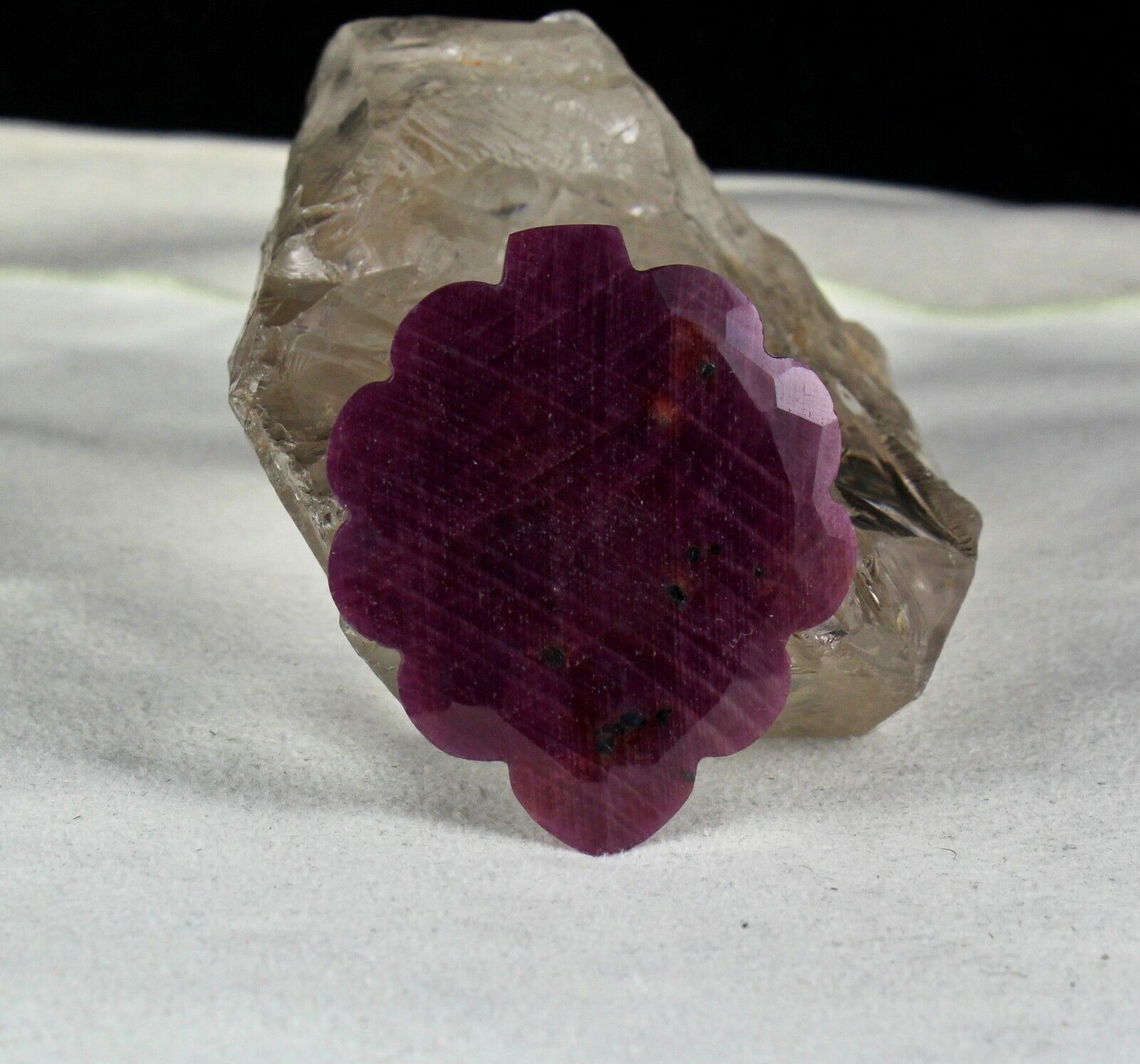 UNHEATED NATURAL RUBY FANCY FACETED CABOCHON 121 CARATS GEMSTONE DESIGN PENDANT