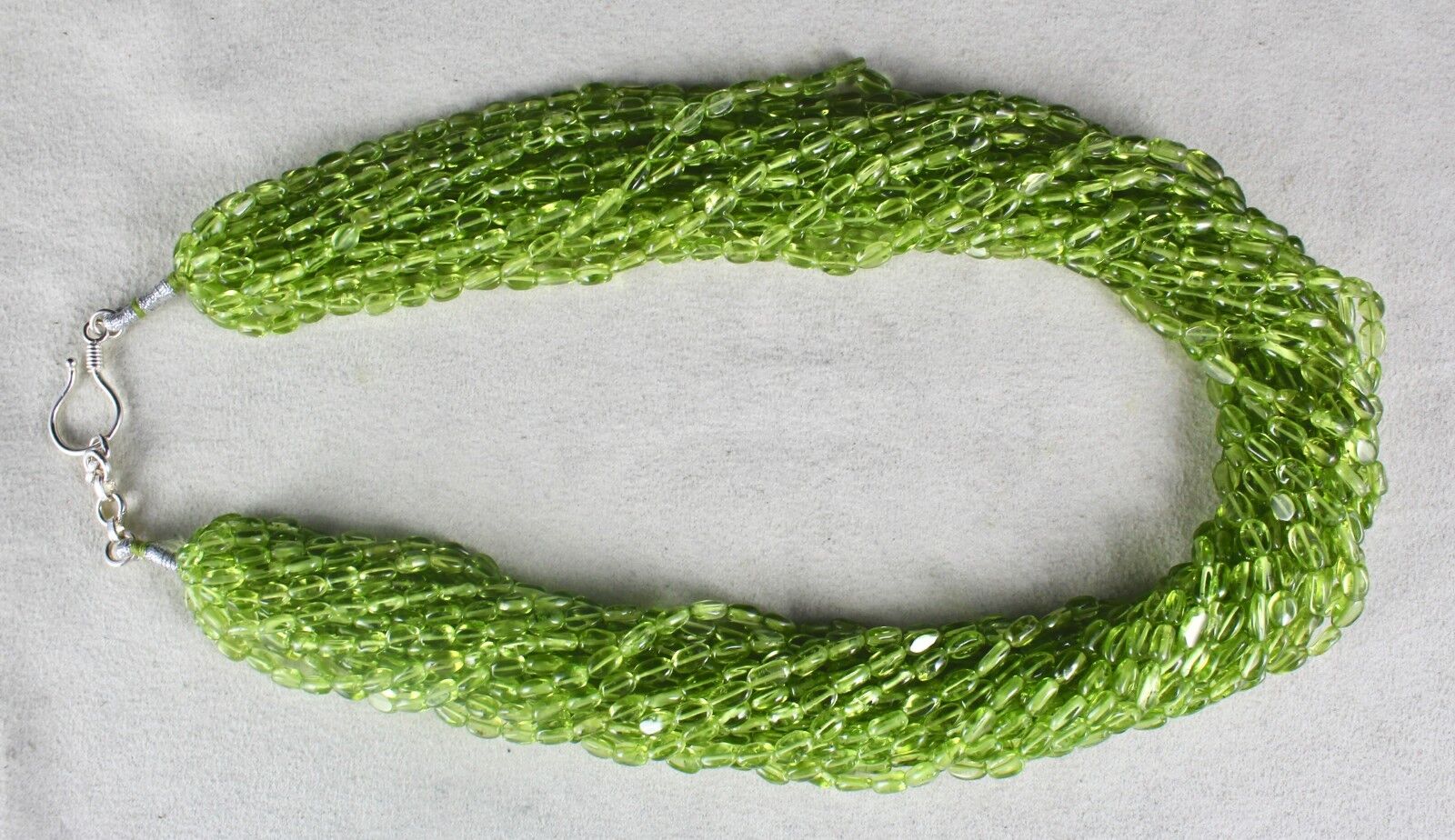 Natural Peridot Beads Cabochon 20 L 1173 Ct Green Gemstone Statement Necklace