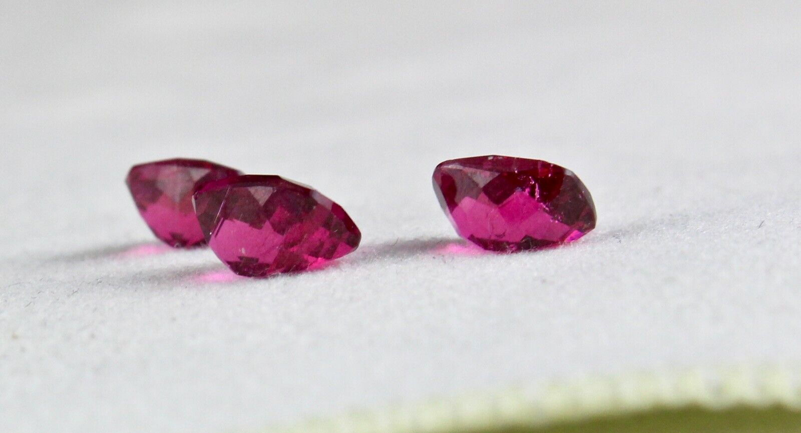 Natural Rubellite Pink Tourmaline Cut 3 Pcs 4.57 Ct Gemstone For Ring Pendant