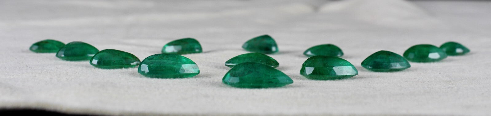 Certified Natural Zambia Emerald 43.50ct Pear Cut Gemstone Ring Earring Set