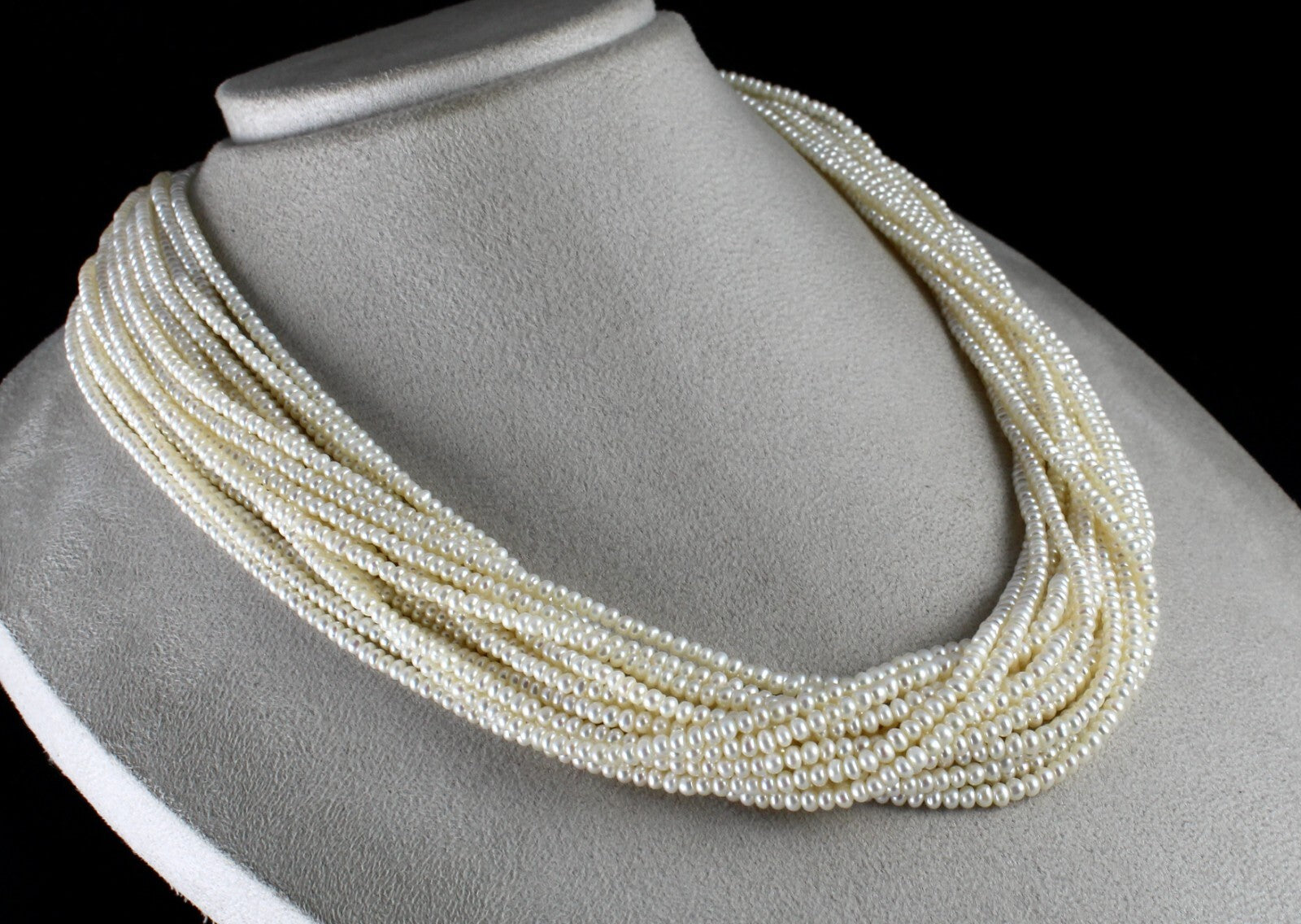 Certified Genuine Freshwater Pearl 807ct Beads Round Gemstone Fashion Necklace