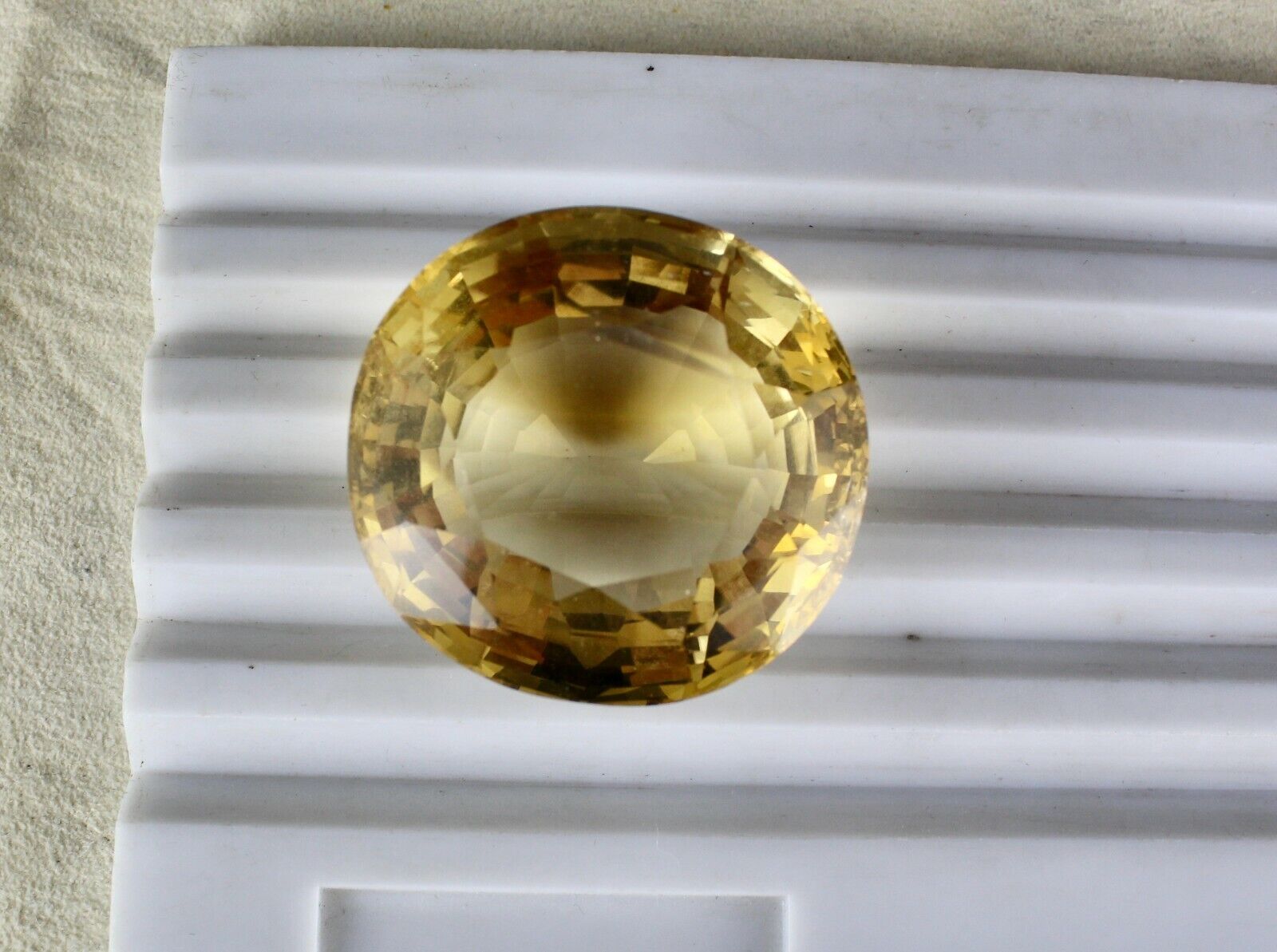 NATURAL CITRINE GOLDEN TOPAZ OVAL CUT 36X35 MM 177 CARATS GEMSTONE FOR PENDANT