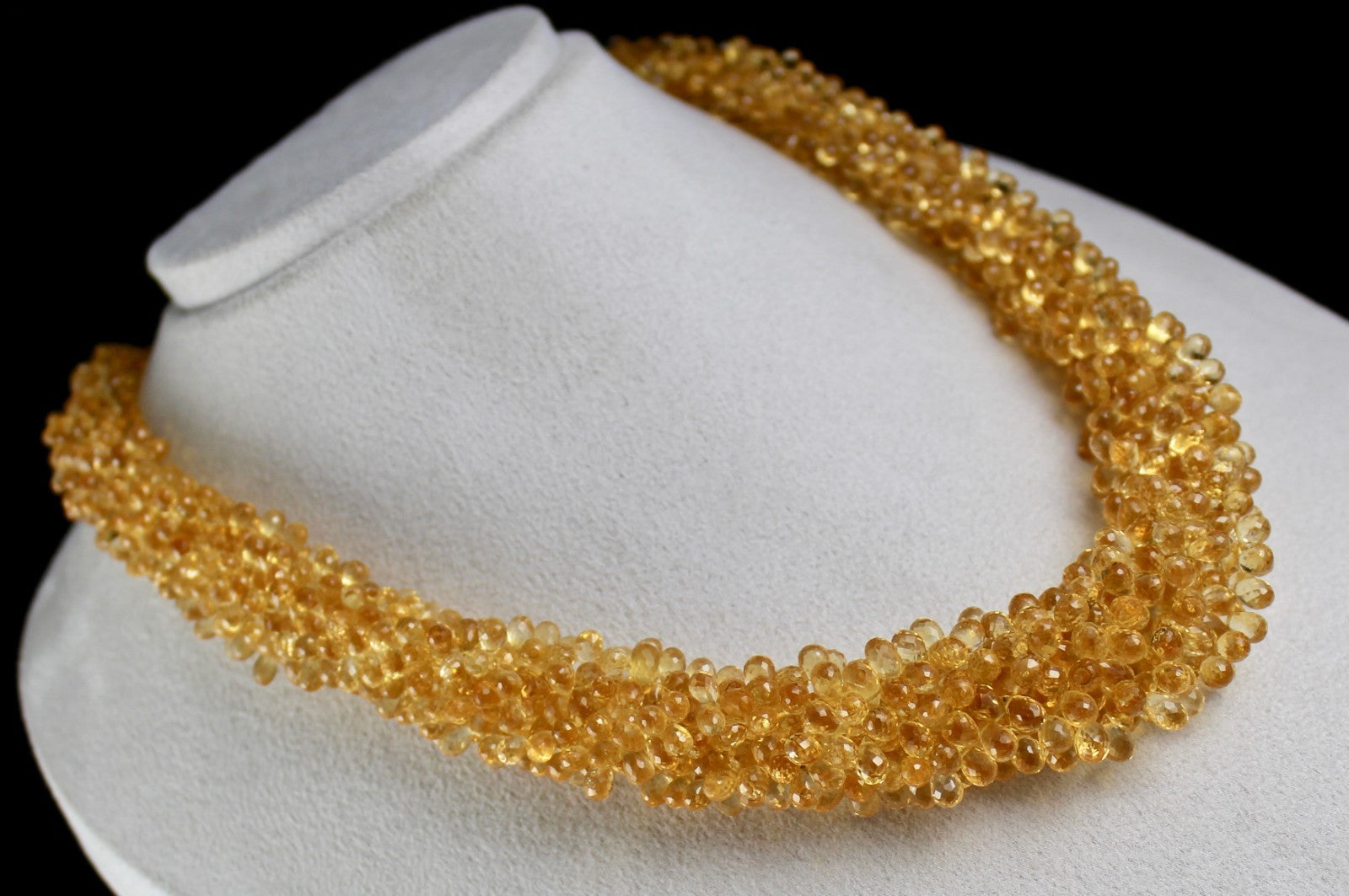 Certified Natural Citrine 1011 Ct Teardrop Sterling Silver Necklace For Women