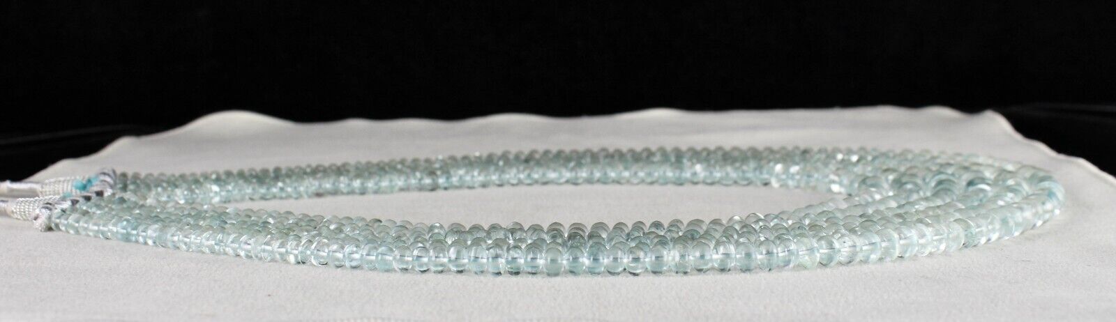 Natural Blue Aquamarine Beads Round 6 L 833 Ct Gemstone Finest Cocktail Necklace
