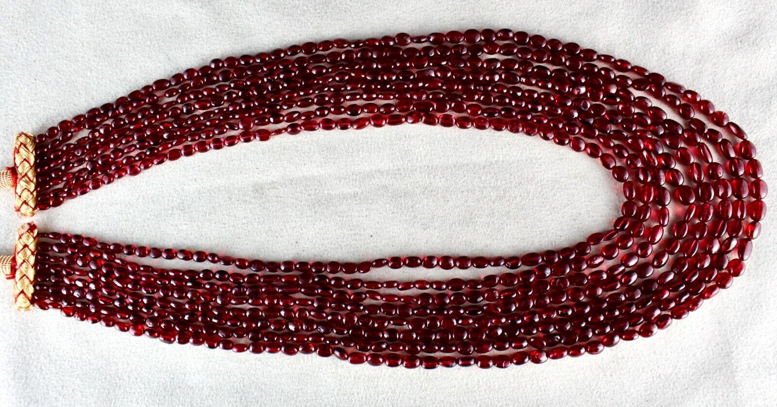 Natural Certified Red Spinel Beads Long 8 L 465 Ct Gemstone Important Necklace