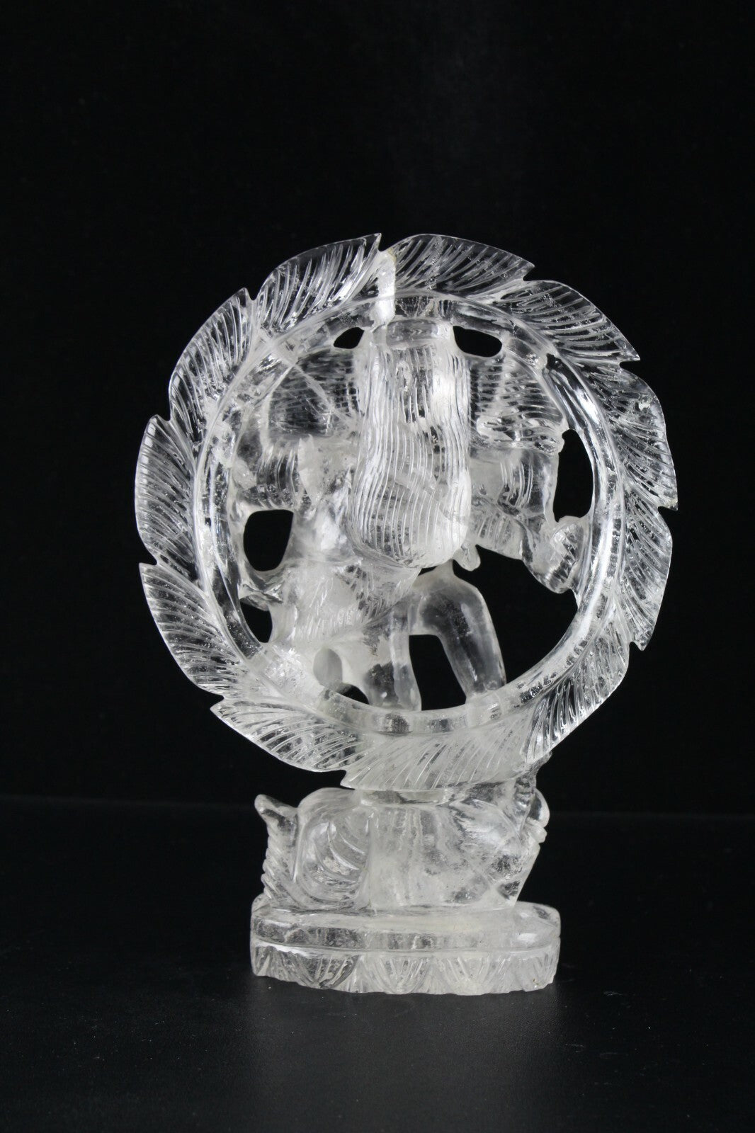 Certified Natural Rock Crystal Quartz 2670 Ct Lord Shiva Natraj Gemstone Statue