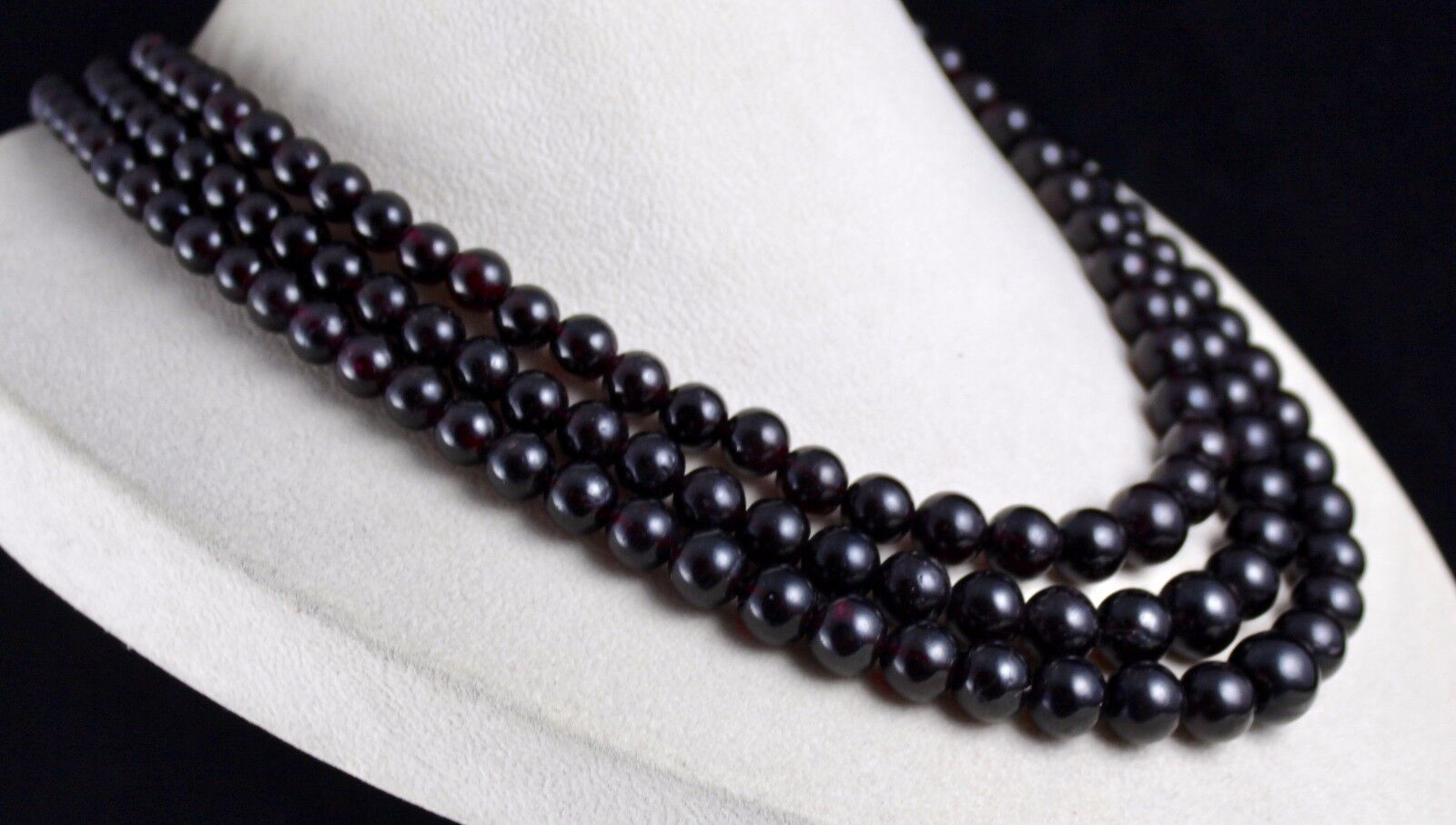 Natural Red Garnet Beads Round 3 L 1451 Ct Gemstone Beaded Fashion Necklace