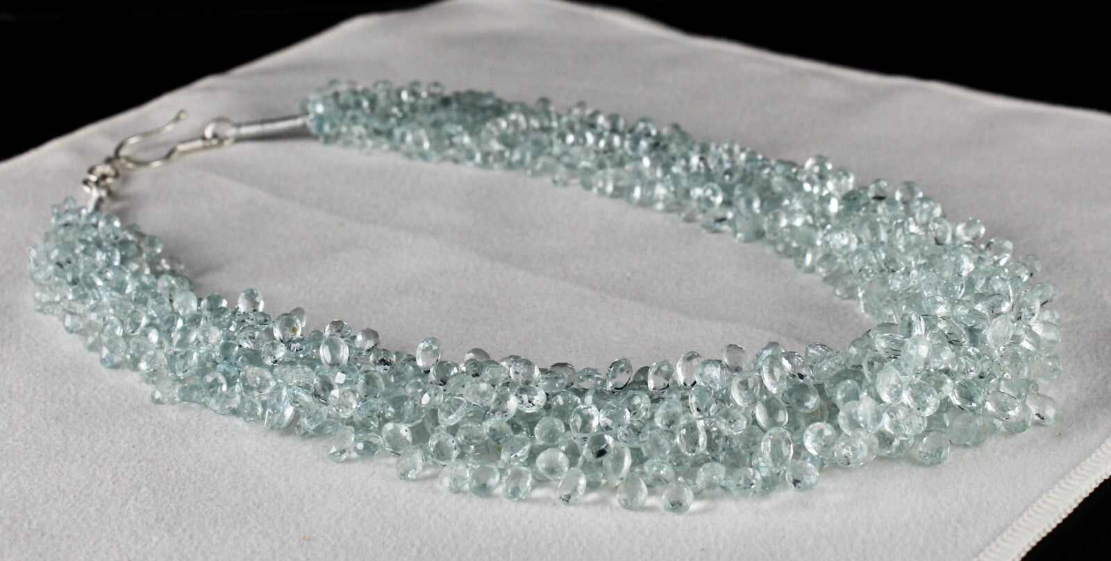 Certified Natural Aquamarine 688 Ct Sterling Silver Statement Necklace