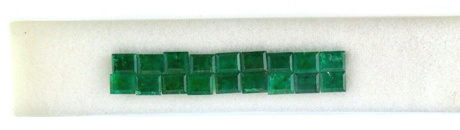 Certified Natural Zambian Emerald Octagon 5x4mm 18pcs 10.20ct Gemstone Designing