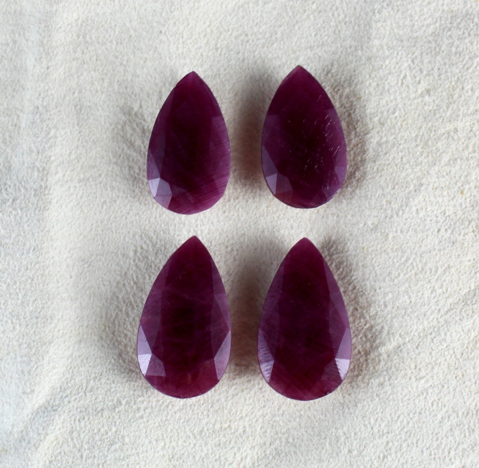 Certified Natural Untreated Ruby Pear 60.06 Ct Gemstone Earring Pair Design