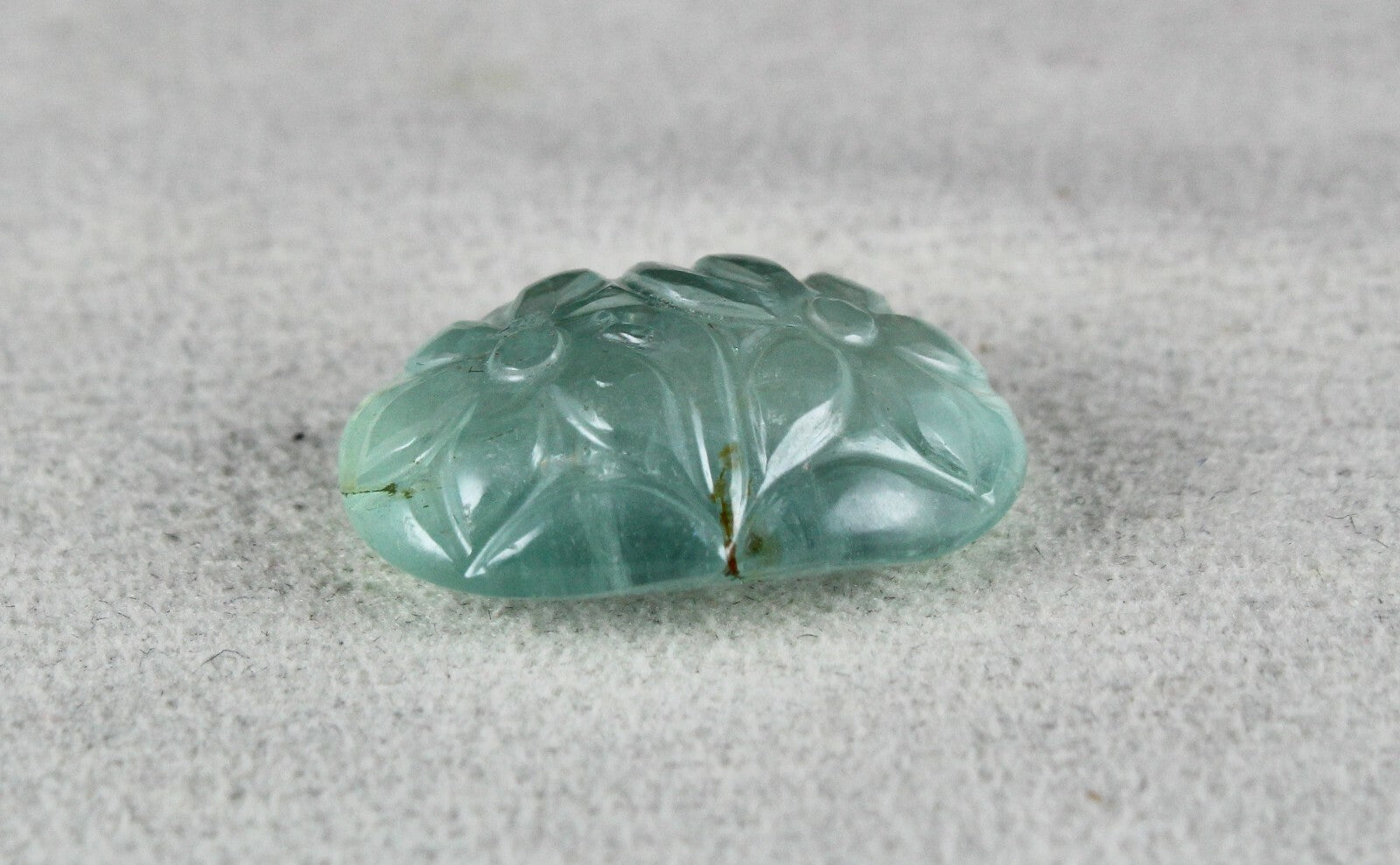 Blue Aquamarine 25.69 Ct Natural Carved Oval Gemstone Ring Pendant Design