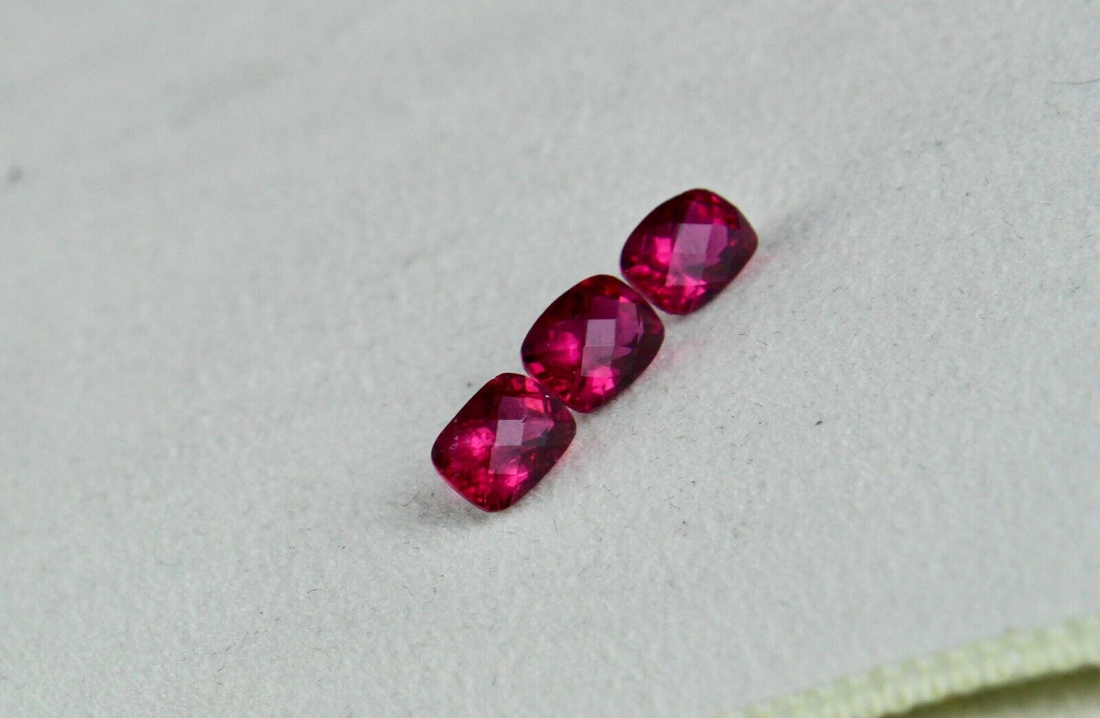 Natural Rubellite Pink Tourmaline Cut 3 Pcs 4.57 Ct Gemstone For Ring Pendant