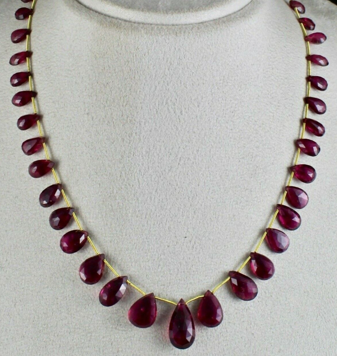 Natural Pink Tourmaline Rubellite Bead Briolette 125 Ct Gemstone Finest Necklace