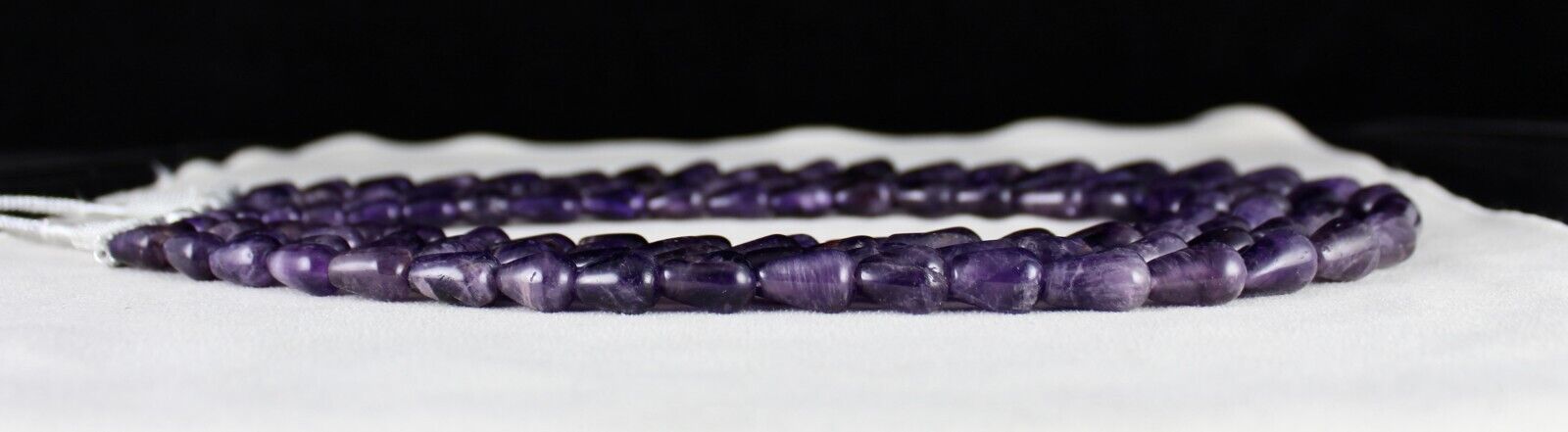 NATURAL PURPLE AMETHYST BEADS TEAR DROPS 4 L 1028 CT GEMSTONE FINEST NECKLACE