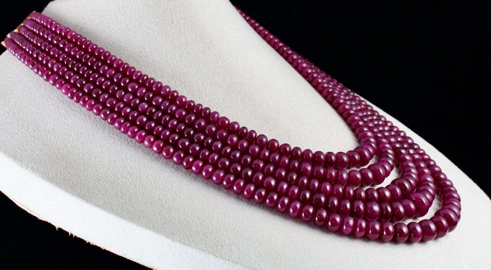 NATURAL UNHEATED RUBY BEADS ROUND 5 LINE 1557 CTS 12MM BIG GEMSTONE NECKLACE