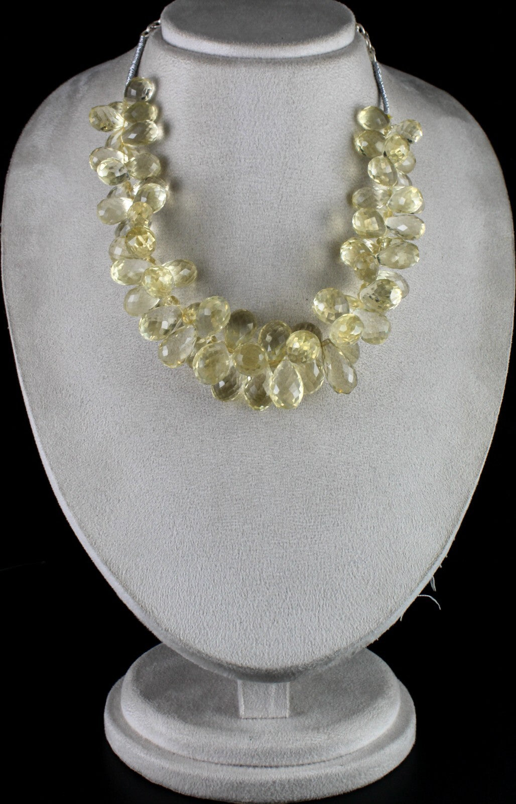 Certified Natural Lemon Quartz Tear Drops 1114 Ct Gemstone Party Necklace