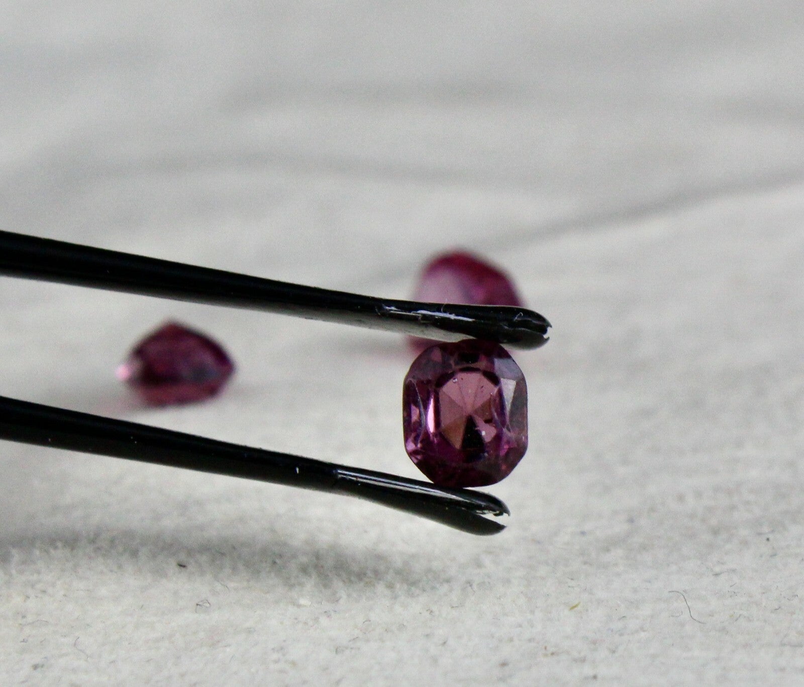 Certified Antique Natural Spinel Old Cushion 3 Pcs 5.08 Cts Gemstone For Ring