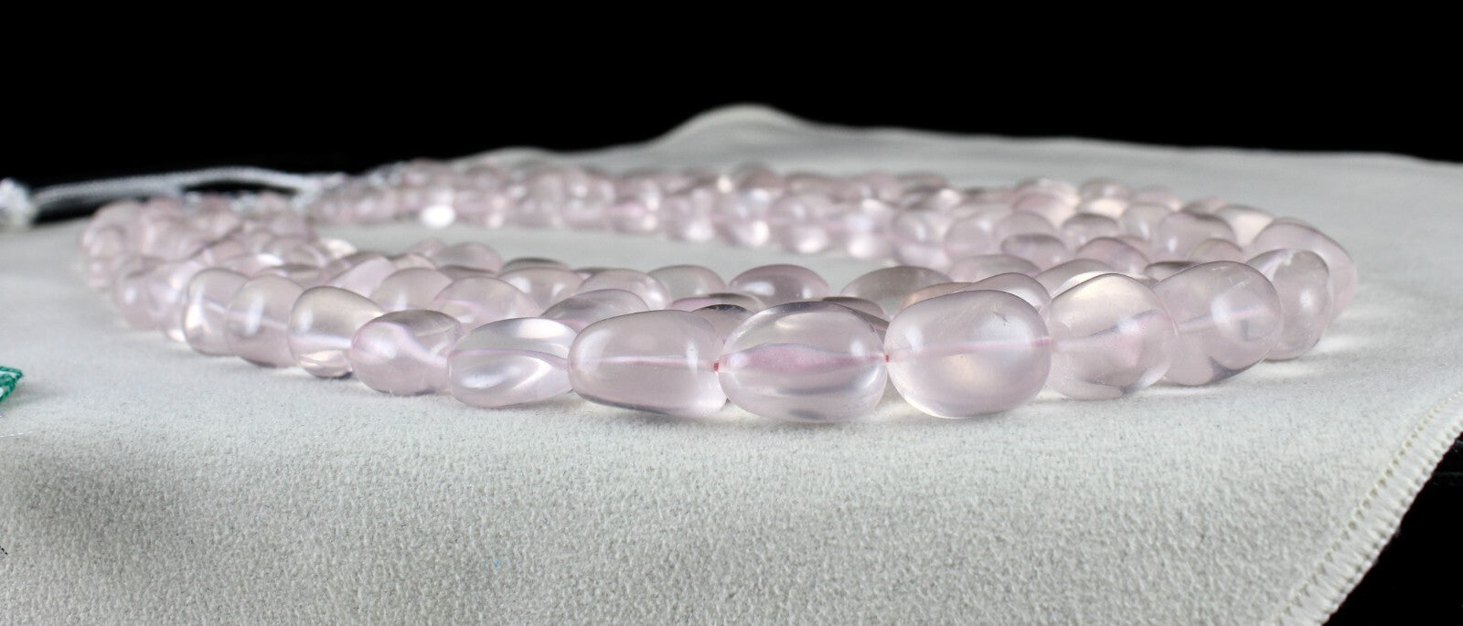 Natural Rose Quartz Beads Nugget Necklace 1439 Ct Carat Weight Fashion Gemstone