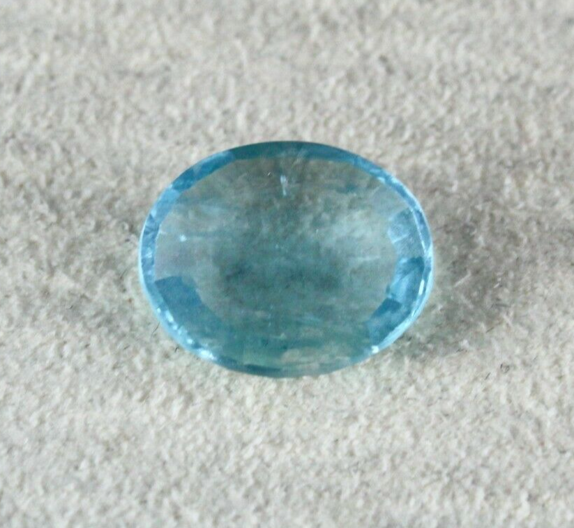 Certified Natural Blue Aquamarine 4.60 Ct Oval Gemstone For Ring Pendant Design
