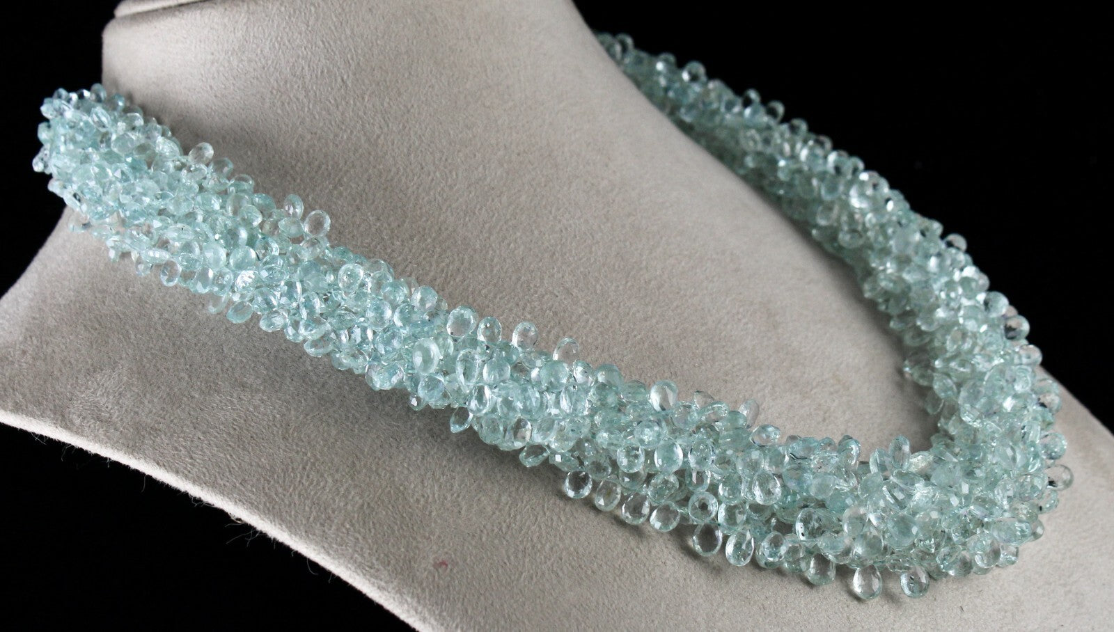 Certified Natural Aquamarine 688 Ct Sterling Silver Statement Necklace