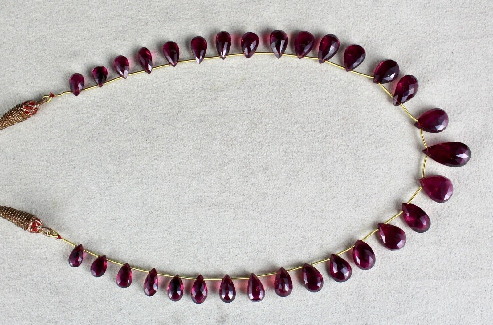 Natural Pink Tourmaline Rubellite Bead Briolette 125 Ct Gemstone Finest Necklace