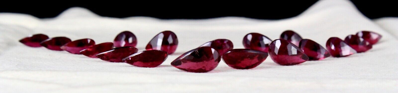 Natural Rubellite Pink Tourmaline Pear Cut 18 Pc 61.20 Ct Loose Gemstone Set