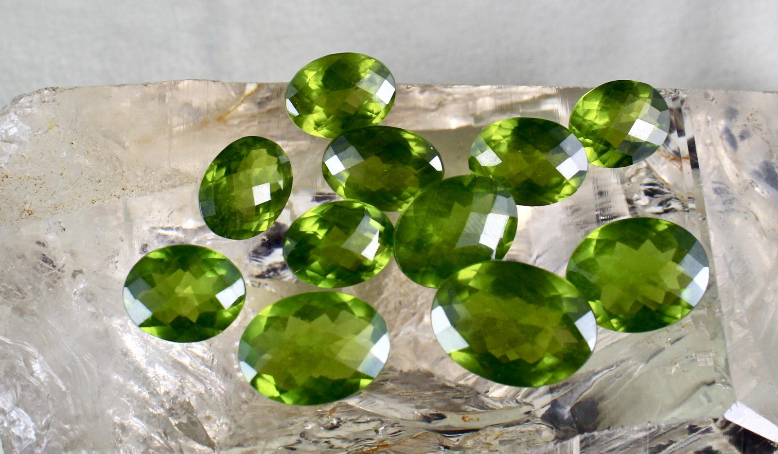 Certified Natural Vesuvianite Idocrase 80.30ct Oval Cut 11 Pcs Gemstone Design