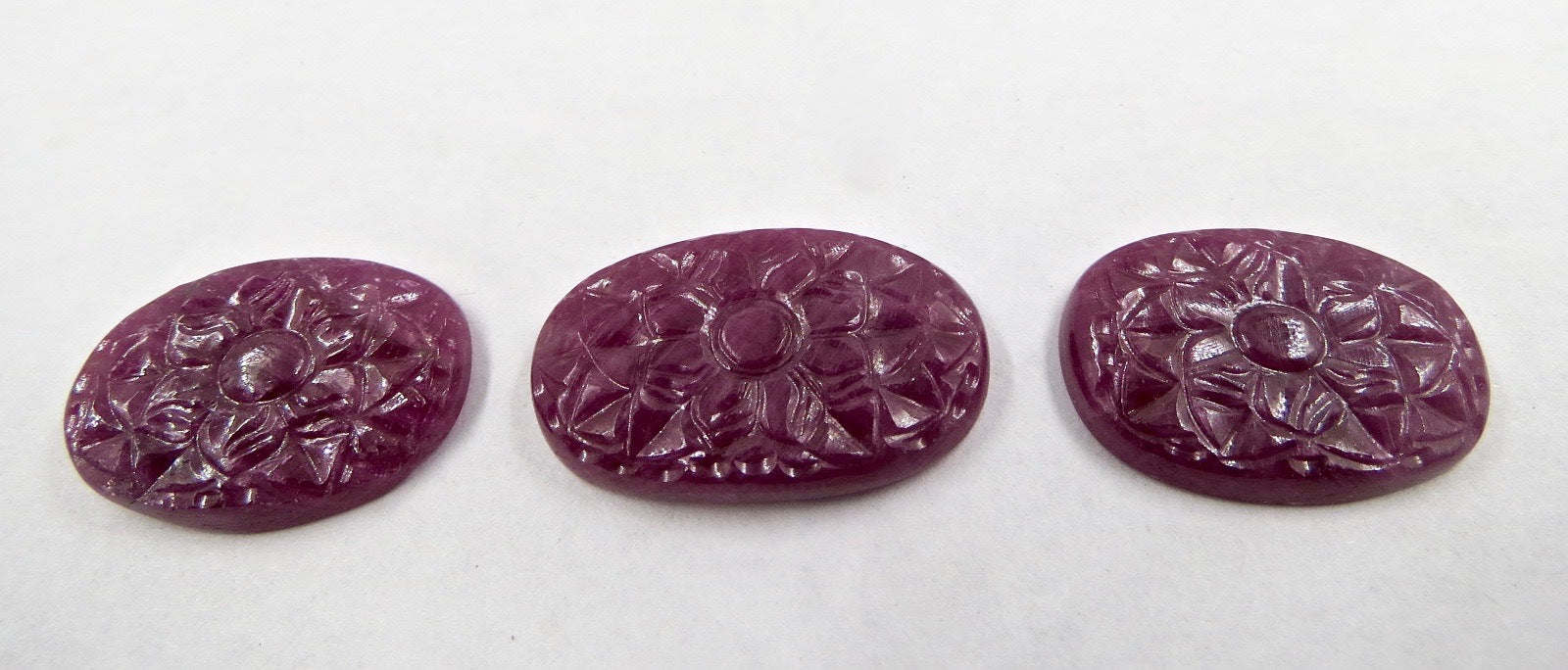 Certified Natural Ruby Carved Oval 27x16 Mm 64.48ct Gemstone Earring Pendant