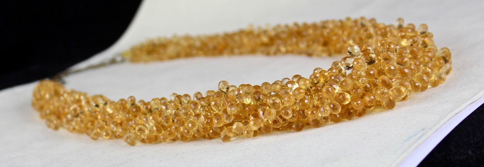 Certified Natural Citrine 1011 Ct Teardrop Sterling Silver Necklace For Women