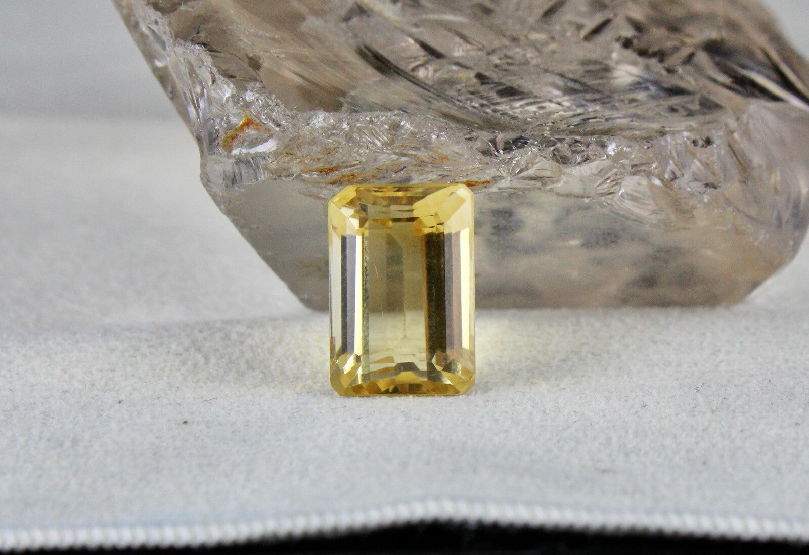 Natural Yellow Citrine 19.19ct Octagon Cut 18x12mm Gemstone Pendant Ring