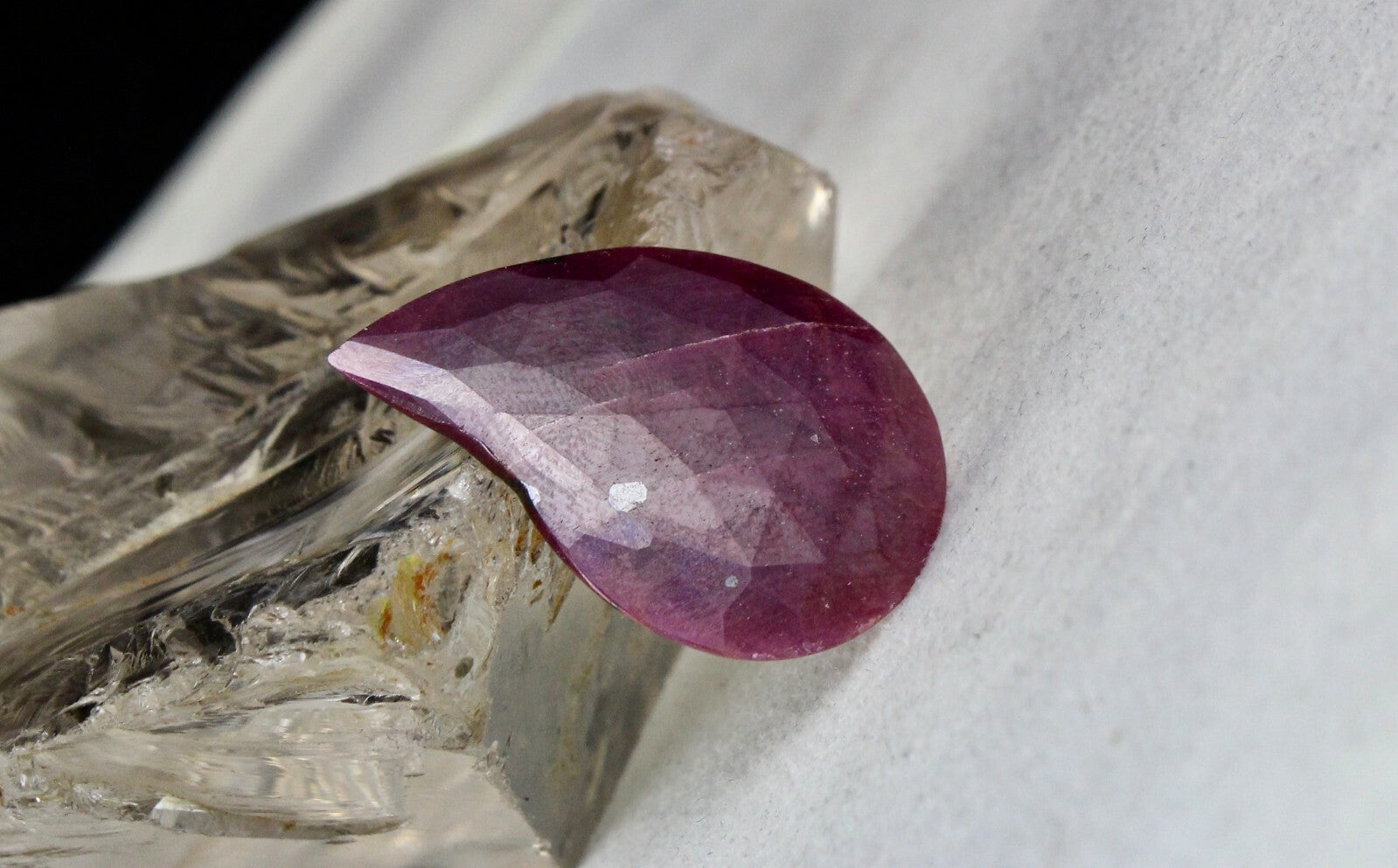 Unheated Natural Ruby 27ct Fancy Faceted Cabochon Gemstone Pendant