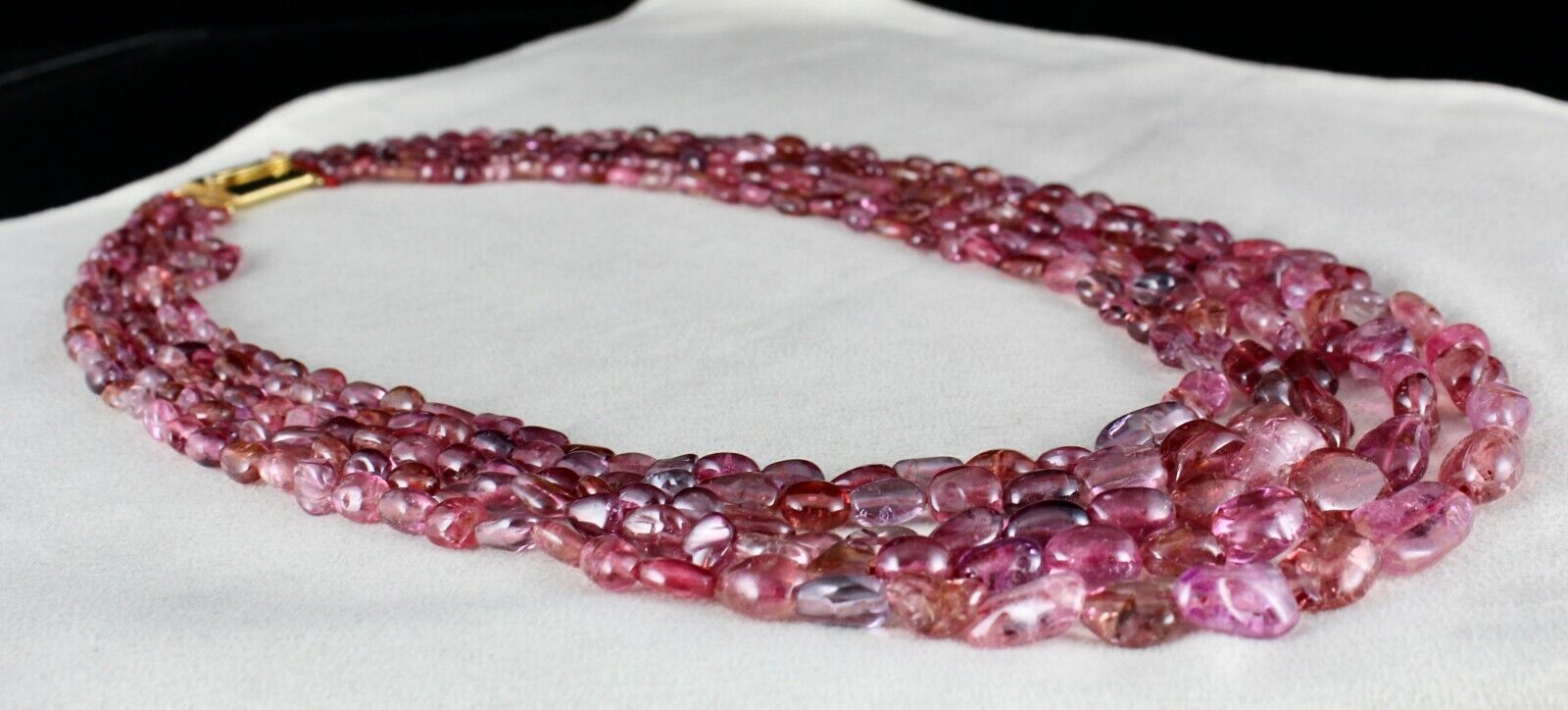 Old Natural Spinel & Tourmaline Multi Long Bead 5 Line 720 Cts Gemstone Necklace