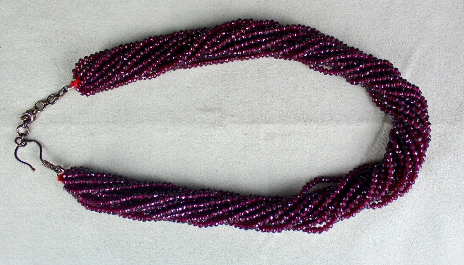 Natural Garnet Beads Faceted Round 14 L 4mm 782 Ct Red Gemstone Party Necklace