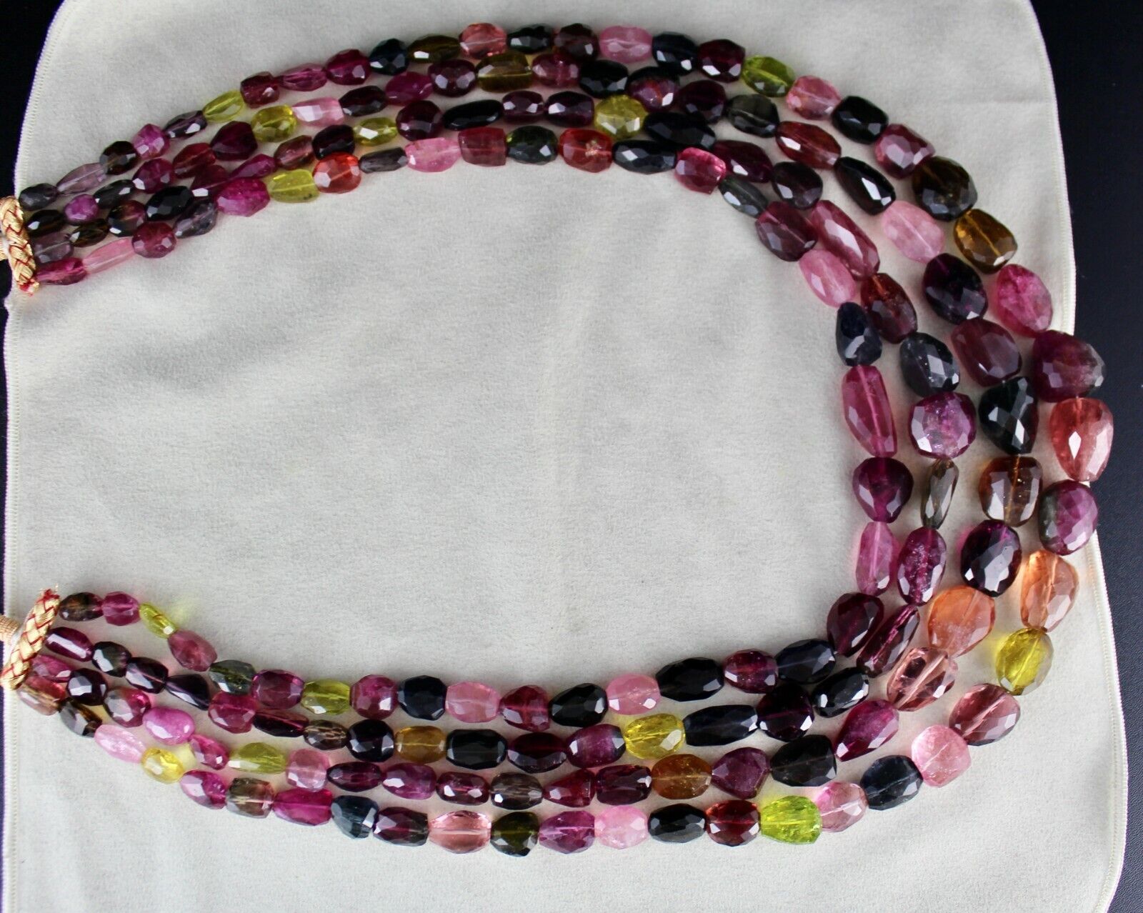 Natural Multi Tourmaline Beads Cut Nugget 4 L 2221 Ct Gemstone Necklace