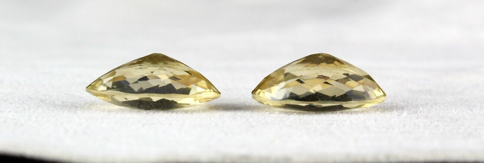 Natural Yellow Citrine Oval Pair 2 Pcs 24.74 Carats Loose Gemstone For Earring