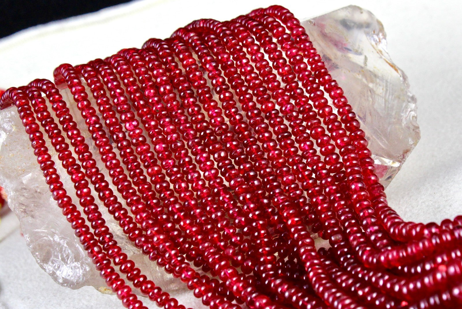 Certified Spinel Beads Necklace 9 L 732 Ct Natural Gemstone Important For Women