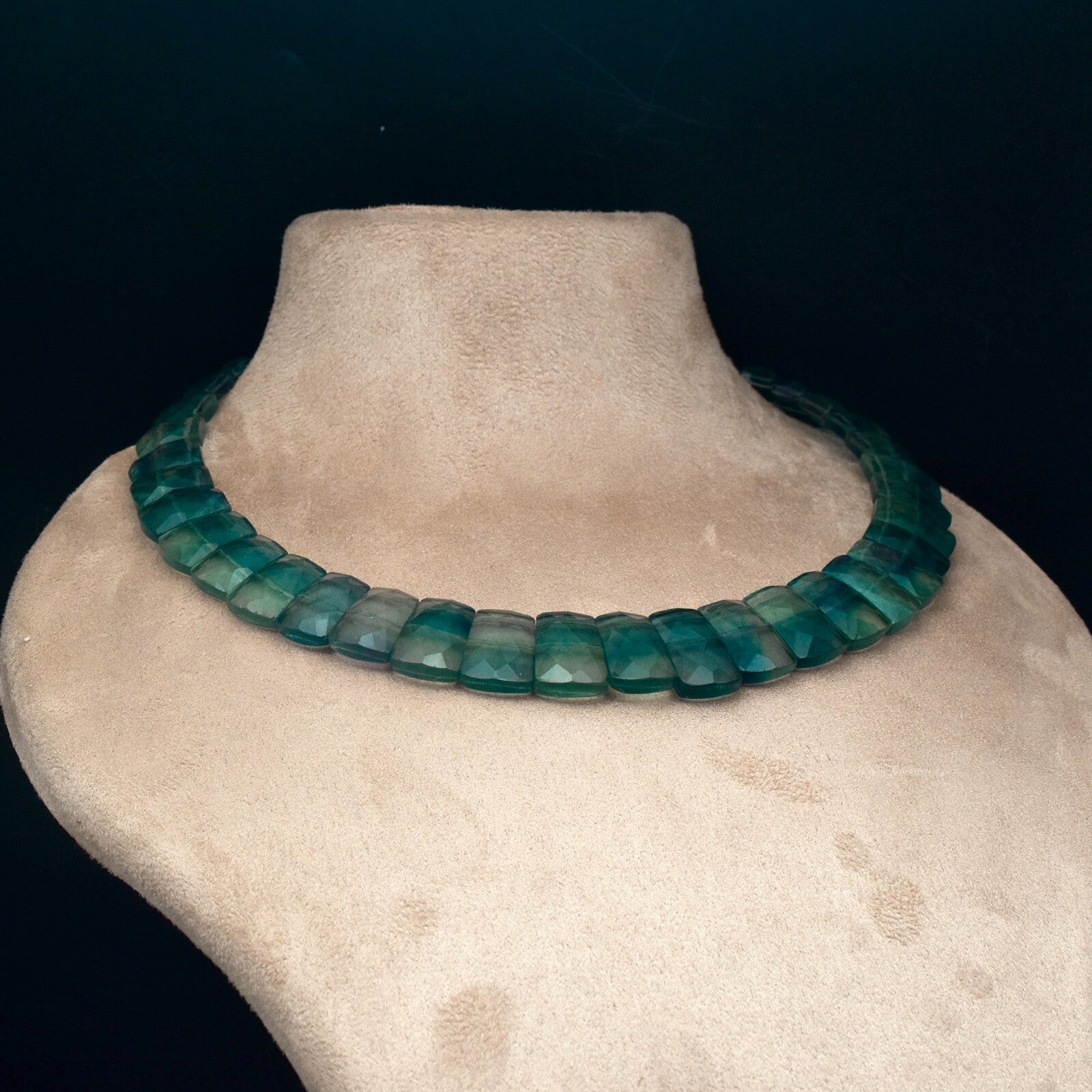 Certified Natural Fluorite 478 Ct Fine Gemstone Semi Precious Necklace