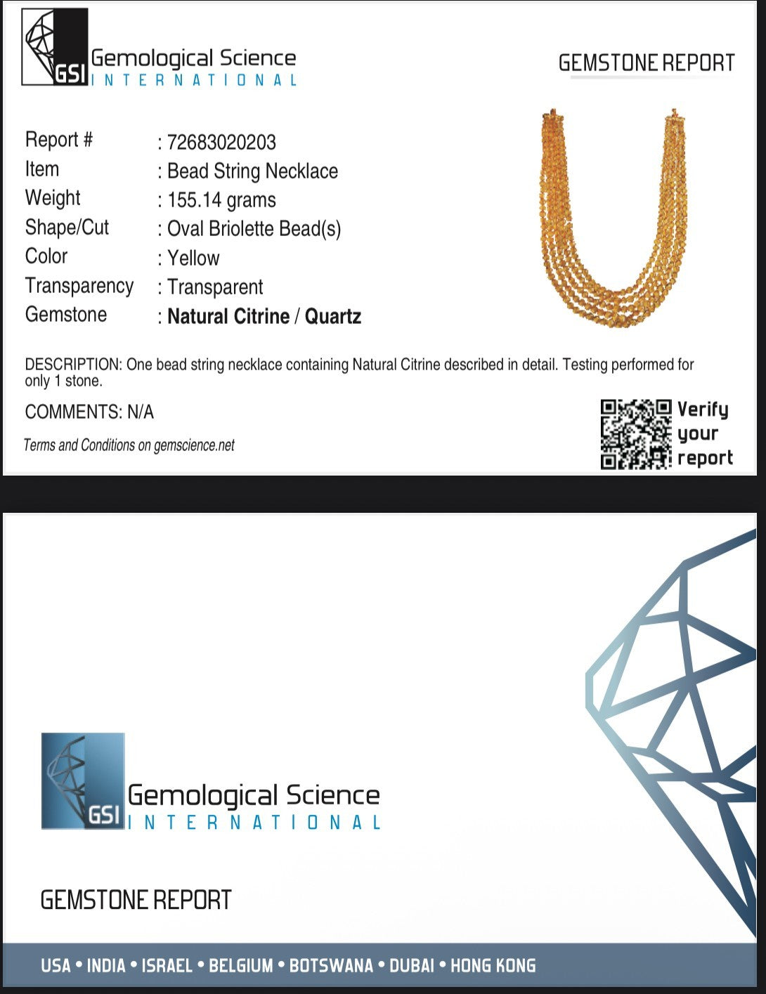 Certified Natural Yellow Citrine 752 Ct Faceted Coin Beads Necklace Women