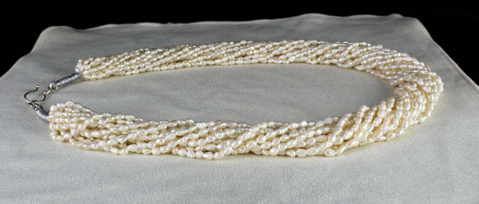 GENUINE FRESH WATER PEARL BEADS FANCY 17 L 802 CARATS GEMSTONE FASHION NECKLACE